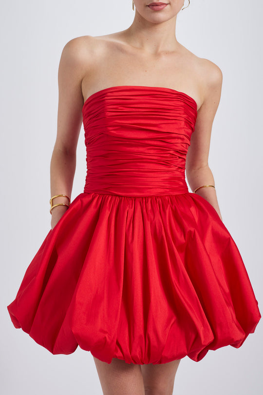 Taffeta Mini Dress, $350, dress from Collection Evening by Amsale, Fabric: taffeta