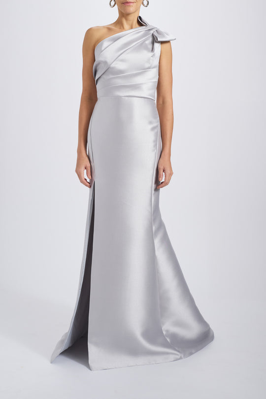 Mikado Draped Bodice Gown, $895, dress from Collection Evening by Amsale, Fabric: mikado
