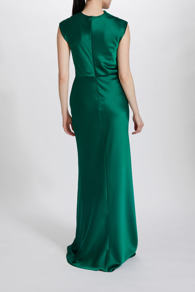 Product Fluid Satin Cowl Neck Dress Image