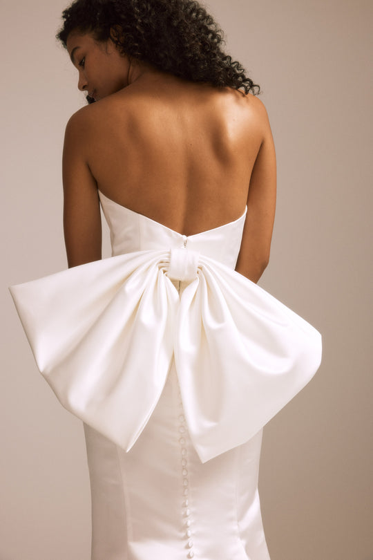 Rosalind, $2,595, dress from Collection Bridal by Nouvelle Amsale, Fabric: satin