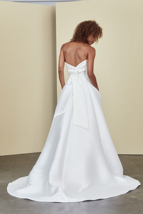 Rainey, $2,795, dress from Collection Bridal by Nouvelle Amsale, Fabric: mikado