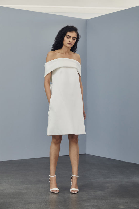 Bow Back Dress, $225, dress from Collection Little White Dress by Amsale